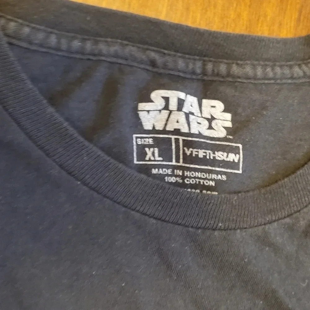 Star Wars Men’s Size XL T-Shirt Han Solo Fifth Sun Black Graphic Tee 100% Cotton - Picture 3 of 6